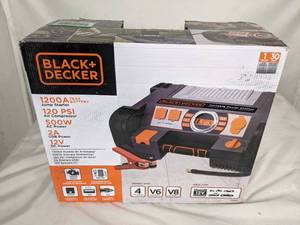 lot 123 image: BLACKDECKER Professional Portable Power Station with 120 PSI Air Compressor