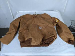 lot 124 image: Carhartt Loose Fit Firm Duck Thermal-Lined Active Jacket - Size Large