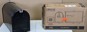 lot 107 image: Gibraltar Mailboxes Stanley Black, Extra Large, Steel, Post Mount Mailbox