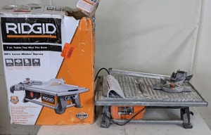 lot 172 image: RIDGID 7 Tabletop Wet Tile Saw