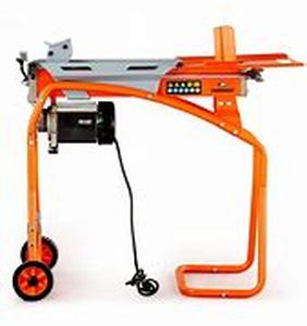 lot 9 image: 5-Ton Electric Log Splitter with Stand and Log Tray 15Amp
