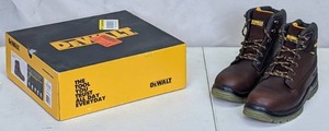 lot 196 image: NEW DeWalt Mens Titanium Waterproof Work Boots - Steel Toe - Brown Size 10.5X