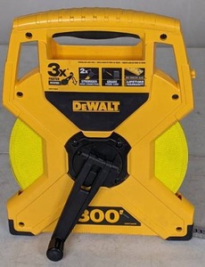 lot 202 image: NEW DeWALT 300 ft. Open Reel 12 in. Fiberglass Long Tape