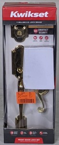 lot 204 image: NEW Kwikset Front Door Lock Set with Smart Key Security