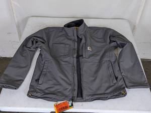 lot 229 image: Carhartt Mens Large Charcoal NylonSpandexPolyester Rough Cut Jacket