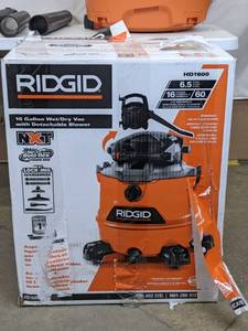 lot 237 image: RIDGID 16 Gal. 6.5-Peak HP NXT WetDry Shop Vacuum with Detachable Blower