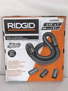 lot 265 image: RIDGID 2-12 in. x 7 ft. Dual-Flex Tug-A-Long Locking Vacuum Hose for RIDGID WetDry Shop Vacuums