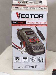 lot 269 image: Vector 500 Watt Power Inverter - Dual Power Inverter - Two USB Charging Ports