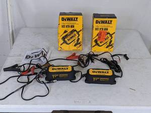 lot 272 image: Set of Two DeWalt Professional 2 Amp Automotive Battery Charger and Maintainer