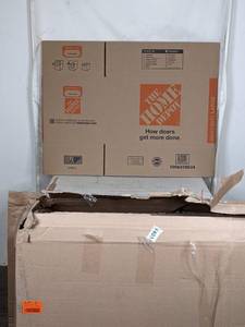 lot 308 image: The Home Depot 27 in. L x 15 in. W x 16 in. D Heavy-Duty Large Moving Box with Handles (20-Pack)