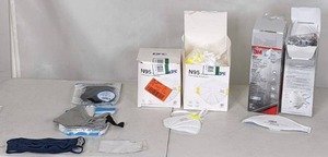 lot 317 image: Assorted PPE Masks (3M, Aura, Safe Mate) (QTY 73 Total)