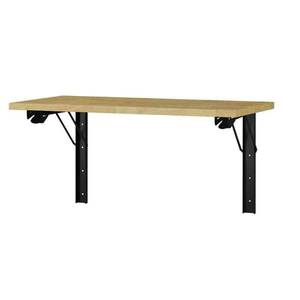 lot 42 image: Husky Industrial 4 ft. Folding Wood Top Workbench