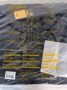 lot 47 image: DEWALT Brookeville Mens Size Large Black Polyester Waterproof Hooded Jacket