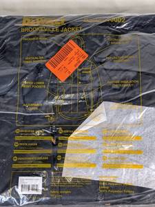 lot 55 image: DEWALT Brookeville Mens Size Large Black Polyester Waterproof Hooded Jacket
