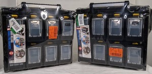 lot 45 image: TAFCO 8-Compartment Wall Mount Quick Release Small Parts Organizer, Yellow