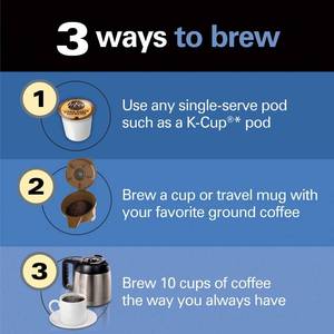 lot 47 image: Hamilton Beach FlexBrew Trio 2-Way Single Serve Coffee Maker & Full 12c Pot, Compatible with K-Cup Pods or Grounds,