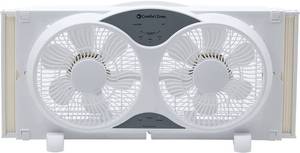 lot 41 image: Comfort Zone CZ310R 3-Speed 3-Function Expandable Reversible Twin Window Fan wRemote