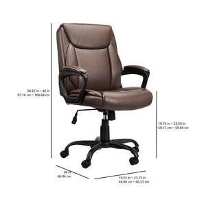 lot 40 image: Amazon Basics Classic Puresoft Padded Mid-Back Office Computer Desk Chair with Armrest - Brown