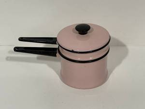 lot 63 image: Pink and Black Double Boiler