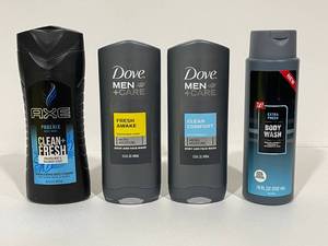 lot 35 image: Axe Body Wash, Dove Body Wash, Walgreens Body Wash