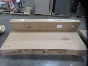lot 315 image: Joss & Main Brooks King Size Solid Wood Platform Bed Model NDPE1577