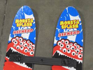 lot 331 image: Airhead Trainer Water Skis Model AHST-110 (Missing Double Handle Rope)