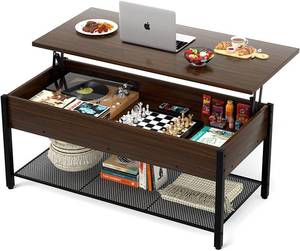 lot 353 image: Homieasy Lift Top Coffee Table with Storage Shelf