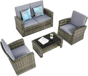 lot 376 image: YITAHOME 5 Piece Patio Furniture Set Model FTPLPB-00060007 (Needs Assembly)