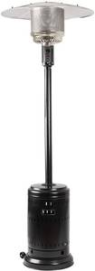 lot 381 image: Amazon Basics 46,000 BTU Outdoor Propane Patio Heater with Wheels (Needs Assembly, Not Tested) Model61826