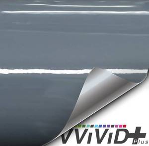 lot 385 image: VViViD Slate Grey Grigio Telesto Gloss Vinyl Car Wrap Film Roll (50ft x 5ft)