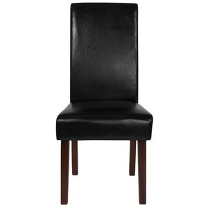 lot 380 image: Carnegy Avenue Black Leather Dining Chair Set Of Two (One Chair Only) Model CGA-QY-232014-BL-HD