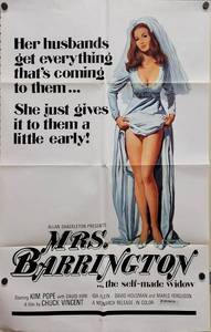lot 1347 image: 1974 Mrs. Barrington Original One-Sheet Movie Poster - Vintage Sexploitation Film - 27 x 41 - Folded