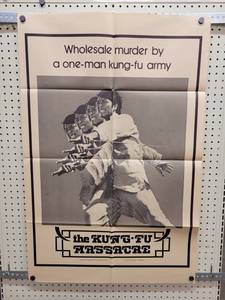 lot 1350 image: 1974 Kung-Fu Film The Kung-Fu Massacre Original One-Sheet Movie poster - 27 x 41 - Folded