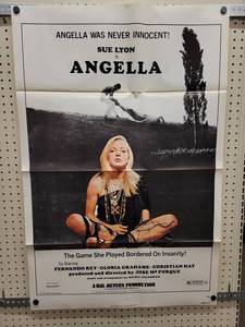lot 1368 image: 1975 Angella Original One-Sheet Movie Poster - Vintage Sexploitation Film - 27 x 41 - Folded