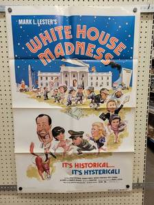 lot 1369 image: 1974 Whitehouse Madness Original One-Sheet Movie Poster - 27 x 41 - Folded
