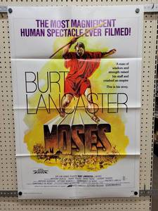 lot 1371 image: 1976 Burt Lancaster MOSES Original One-Sheet Movie Poster - 27 x 41 - Folded