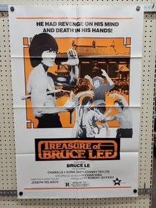 lot 1373 image: 1983 Bruceploitation Film Treasure of Bruce Lee Starring Bruce Le - Original One-Sheet Movie Poster - 27 x 41 - Folded