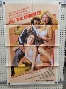 lot 1379 image: 1981 ...All the Marbles Starring Peter Falk - Original One-Sheet Movie Poster - Vintage Sexploitation Film - 27 x 41 - Folded