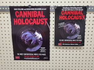 lot 1403 image: Cannibal Holocaust Horror Movie Mini Posters - 11 x 16 and 8.5 x 11 - Both are Double Sided