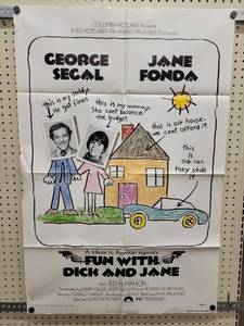 lot 1406 image: 1977 Fun with Dick and Jane Original One-Sheet Movie Poster - 27 x 41 - Folded
