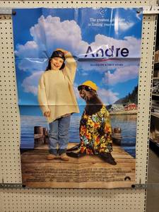 lot 1412 image: 1994 Andre Original Double-Sided One Sheet Movie Poster - 27 x 40 - Folded