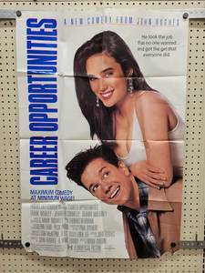 lot 1413 image: 1991 Career Opportunities Original Double-Sided One Sheet Movie Poster - 26.5 x 39.5 - Folded