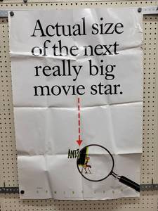 lot 1415 image: 1998 Dreamworks Antz Original Double-Sided One Sheet Movie Poster - 27 x 40 - Folded