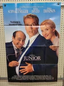 lot 1418 image: 1994 Junior Original Double-Sided One Sheet Movie Poster - 27 x 40 - Folded