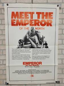 lot 1445 image: 1973 Lee Marvin, Ernest Borgnine Emperor of the North Original One-Sheet Movie Poster  - 27 x 41 - Folded