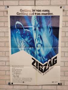 lot 1450 image: 1970 George Kennedy Zig-Zag Original One-Sheet Movie Poster  - 27 x 41 - Folded
