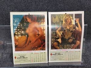 lot 1466 image: 1979 & 1980 Playboy Calendars - Del-Rich Battery & Metal Co. Davenport, Iowa (8.25 x 12.5)