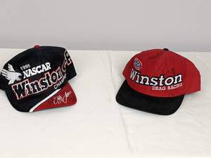 lot 23 image: Vintage Set of Two Autographed Winston Baseball Caps