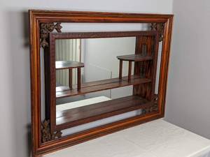 lot 21 image: Vintage Windsor Illinois Moulding Shadow Box Wall Mirror