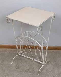 lot 74 image: Vintage Metal Magazine Table